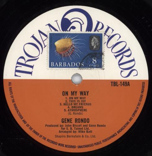 英LP Gene Rondo On My Way TBL149 TROJAN /00260 英LP Gene Rondo On My Way TBL149 TROJAN /00260